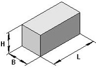 Полнотелый рядовой керамзитобетонный блок КСР-ПР-39