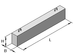 Прогон железобетонный П40-60П